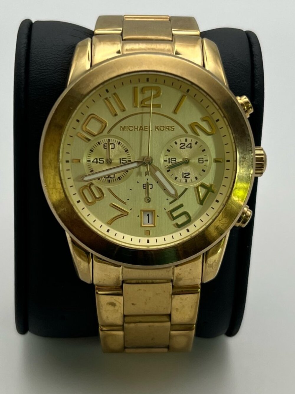 Michael Kors Unisex Chronograph Mercer Gold MK5726 Watch Extra Links & Working